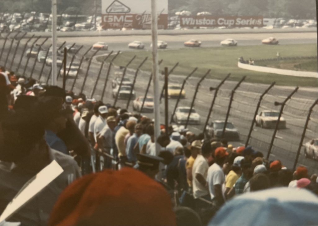 Coming off turn 3 at Pocono in 1989