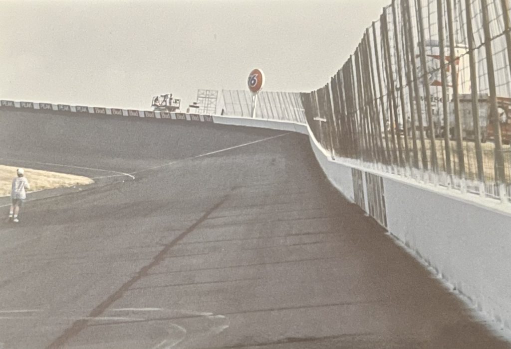 Standing on the track at Dover Downs in 1991