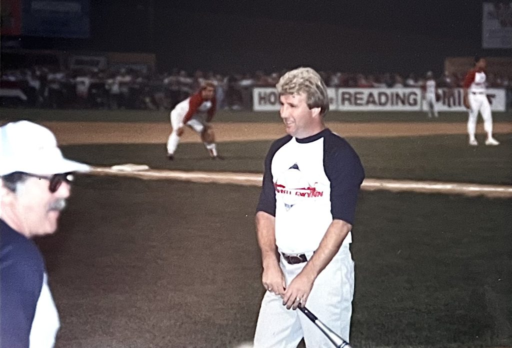 Sterling Marlin during the 1990 Darrell Gwynn Inaugural Charity Softball Game